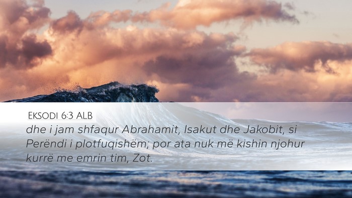 Eksodi 6:3 ALB Bible Verse Image