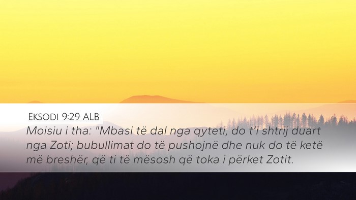 Eksodi 9:29 ALB Bible Verse Image