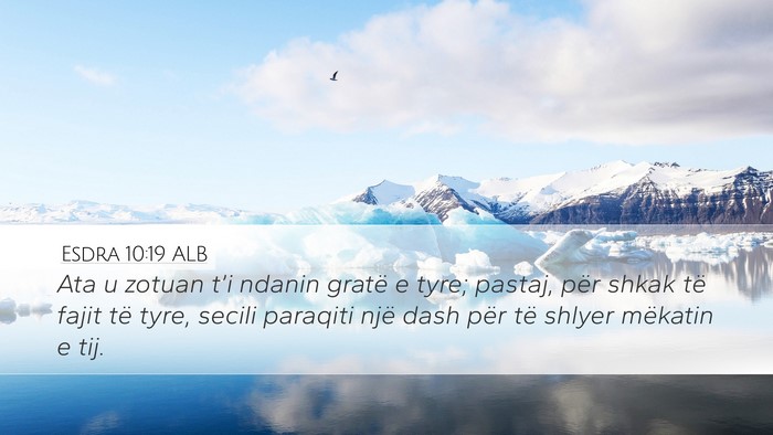 Esdra 10:19 ALB Bible Verse Image