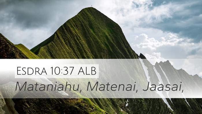 Esdra 10:37 ALB Desktop Wallpaper - Mataniahu, Matenai, - Desktop Bible Verse Wallpaper