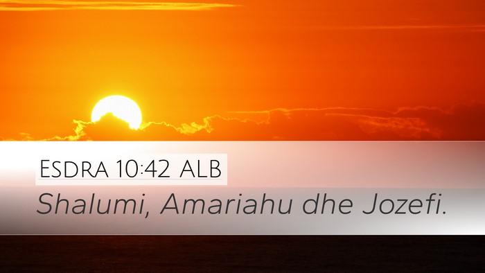 Esdra 10:42 ALB Desktop Wallpaper - Shalumi, Amariahu dhe - Desktop Bible Verse Wallpaper
