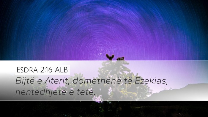 Esdra 2:16 ALB Bible Verse Image
