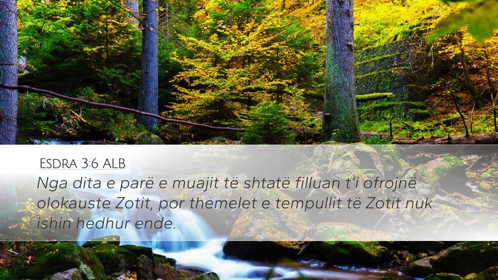Esdra 3:6 ALB Bible Verse Image