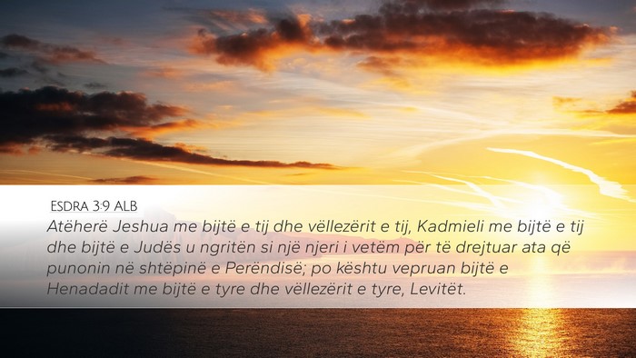 Esdra 3:9 ALB Bible Verse Image