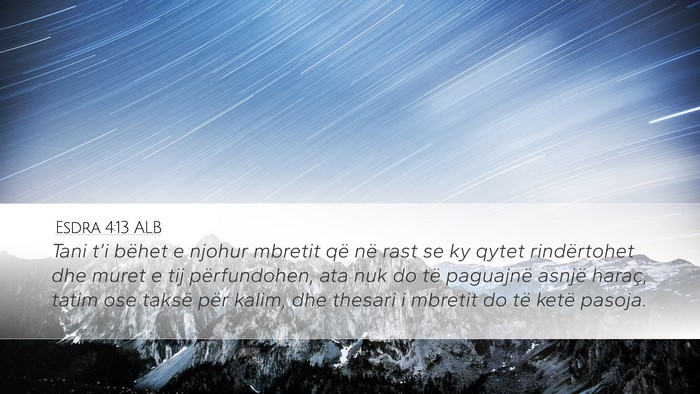 Esdra 4:13 ALB Bible Verse Image