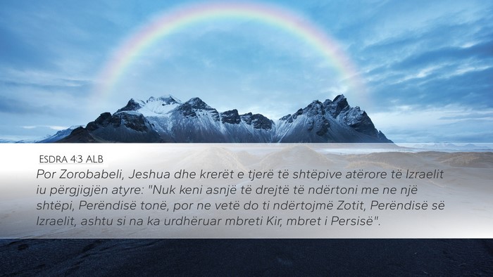 Esdra 4:3 ALB Bible Verse Image