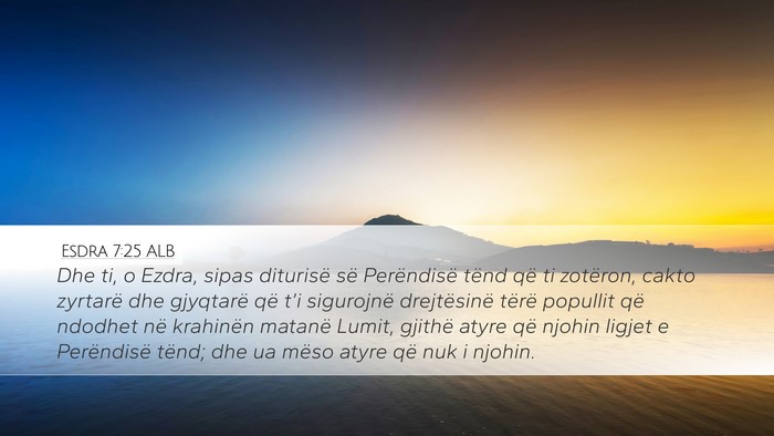 Esdra 7:25 ALB Bible Verse Image