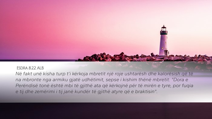 Esdra 8:22 ALB Bible Verse Image