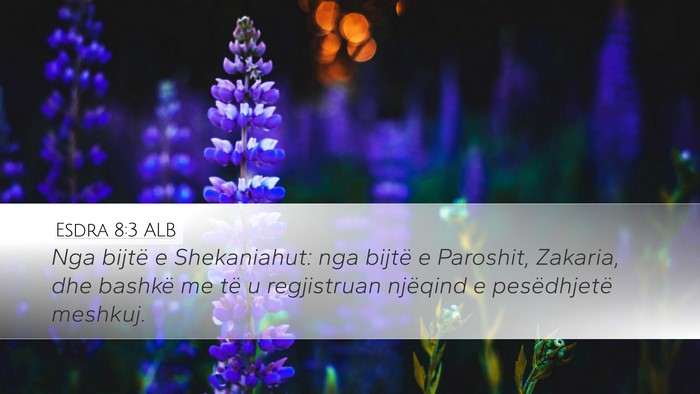 Esdra 8:3 ALB Bible Verse Image