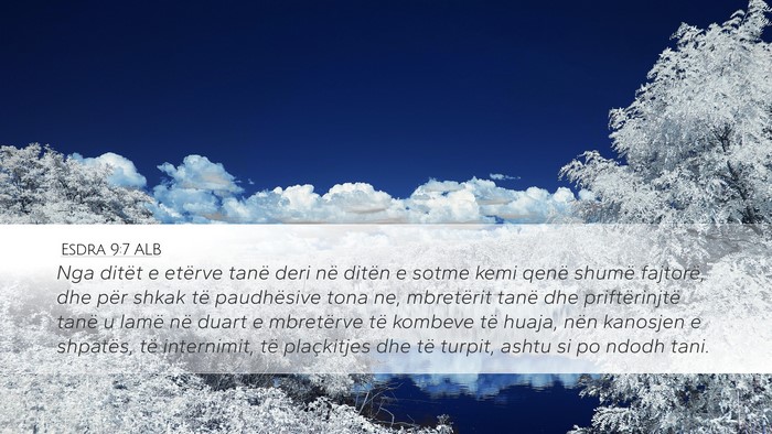 Esdra 9:7 ALB Bible Verse Image