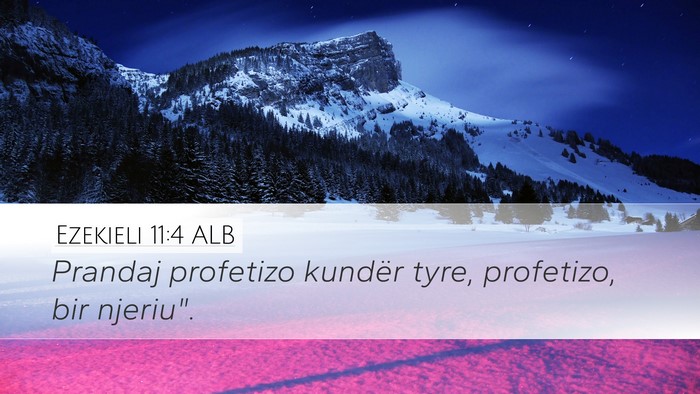 Ezekieli 11:4 ALB Desktop Wallpaper - Prandaj profetizo kundër tyre, profetizo, bir - Desktop Bible Verse Wallpaper
