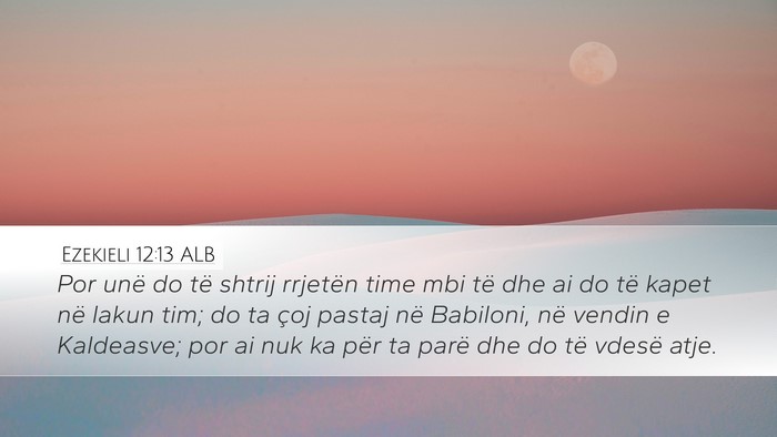 Ezekieli 12:13 ALB Bible Verse Image