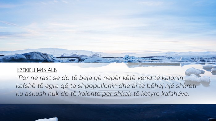 Ezekieli 14:15 ALB Bible Verse Image