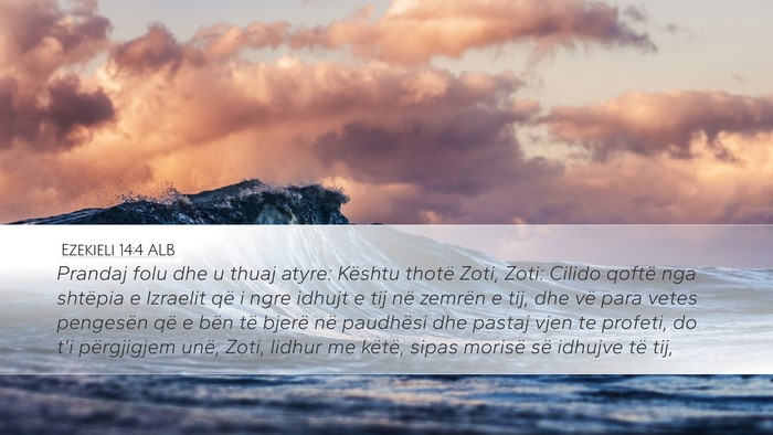 Ezekieli 14:4 ALB Bible Verse Image