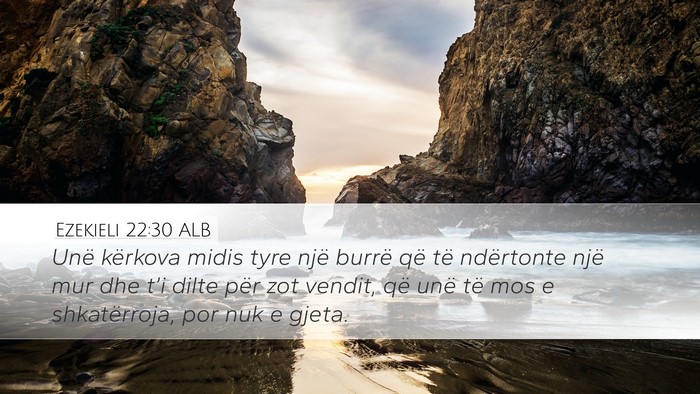 Ezekieli 22:30 ALB Bible Verse Image