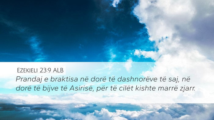Ezekieli 23:9 ALB Bible Verse Image