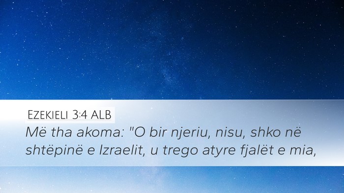 Ezekieli 3:4 ALB Bible Verse Image