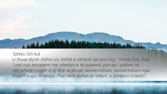 Ezekieli 33:11 ALB Bible Verse Image