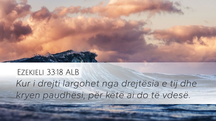 Ezekieli 33:18 ALB Bible Verse Image