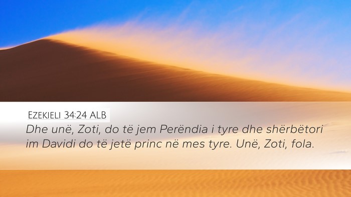 Ezekieli 34:24 ALB Bible Verse Image