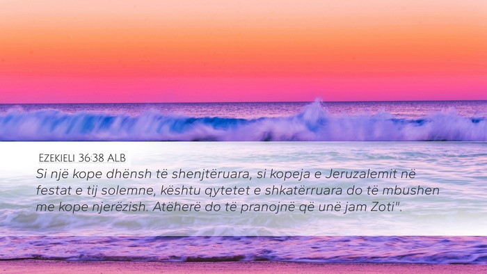 Ezekieli 36:38 ALB Bible Verse Image