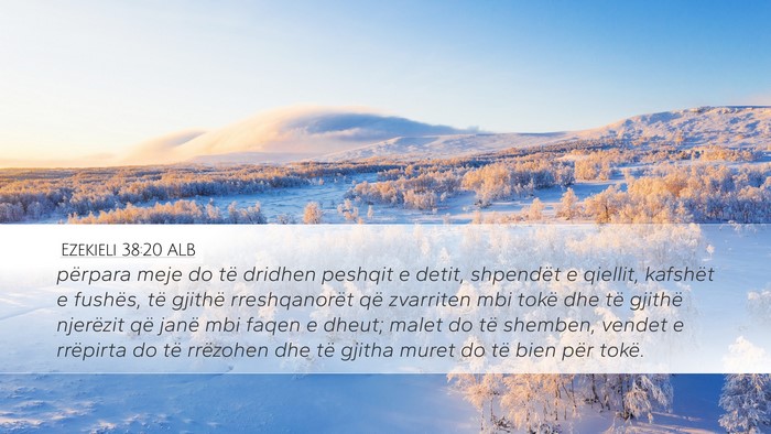 Ezekieli 38:20 ALB Bible Verse Image