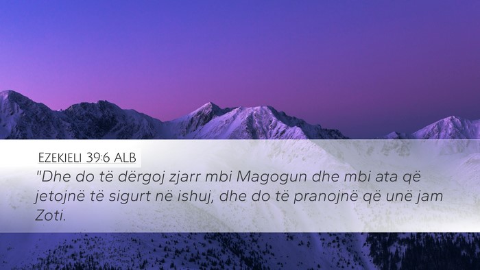 Ezekieli 39:6 ALB Bible Verse Image