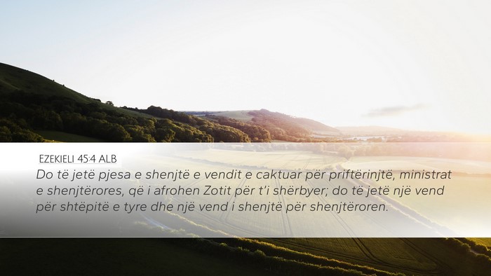 Ezekieli 45:4 ALB Bible Verse Image