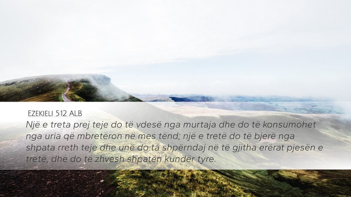 Ezekieli 5:12 ALB Bible Verse Image