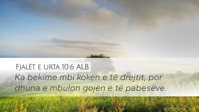 Fjalët e urta 10:6 ALB Bible Verse Image