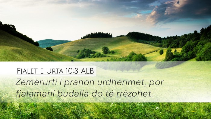 Fjalët e urta 10:8 ALB Bible Verse Image
