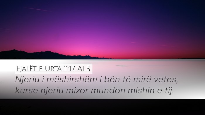 Fjalët e urta 11:17 ALB Bible Verse Image