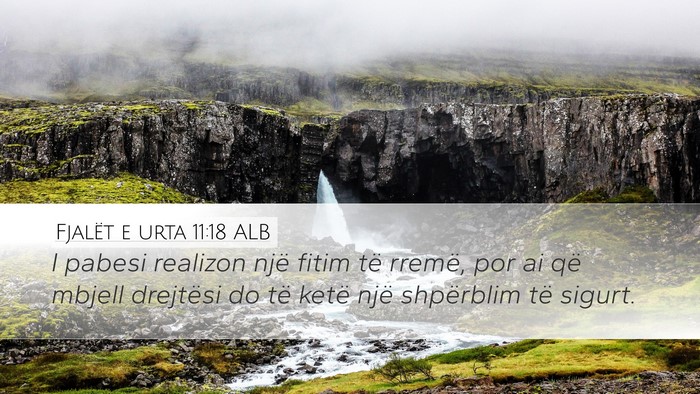 Fjalët e urta 11:18 ALB Bible Verse Image