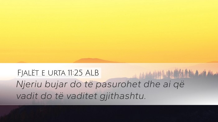 Fjalët e urta 11:25 ALB Bible Verse Image