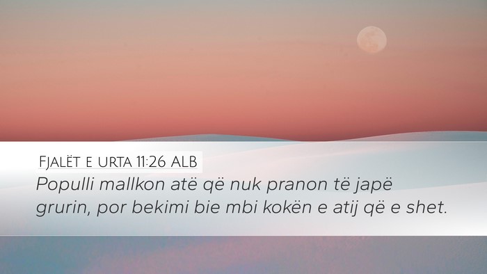 Fjalët e urta 11:26 ALB Bible Verse Image
