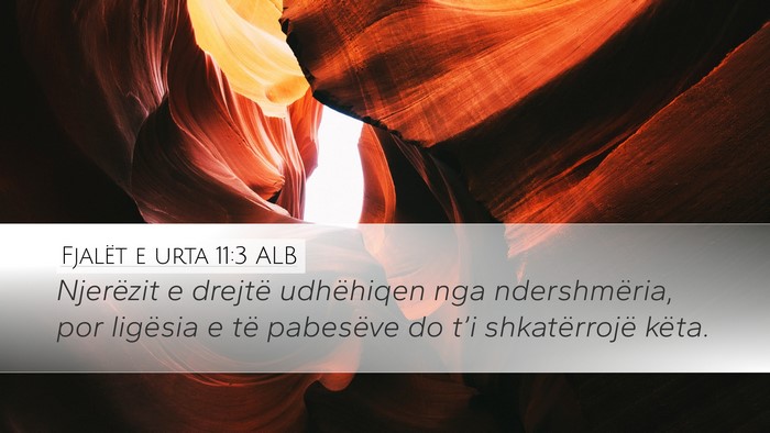 Fjalët e urta 11:3 ALB Bible Verse Image