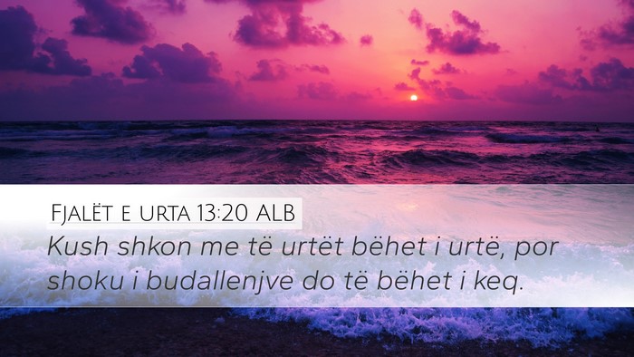 Fjalët e urta 13:20 ALB Bible Verse Image