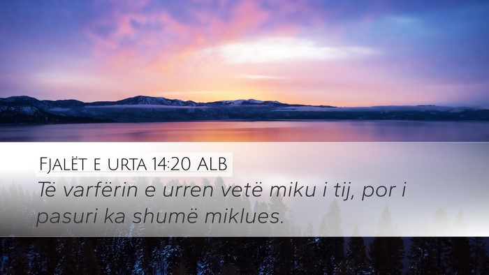 Fjalët e urta 14:20 ALB Bible Verse Image