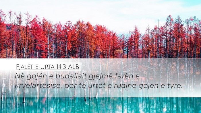 Fjalët e urta 14:3 ALB Bible Verse Image