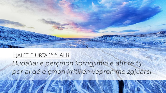 Fjalët e urta 15:5 ALB Bible Verse Image