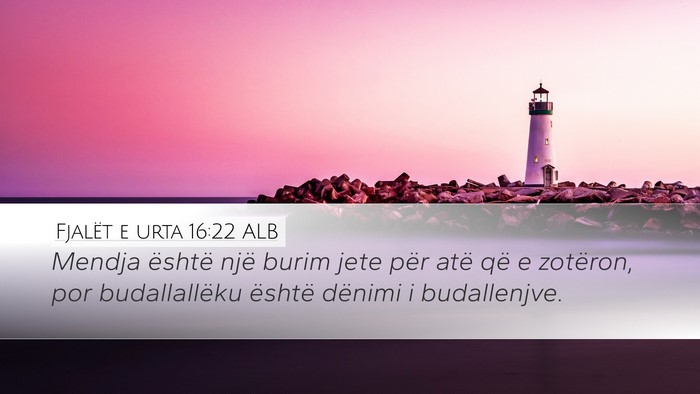 Fjalët e urta 16:22 ALB Bible Verse Image