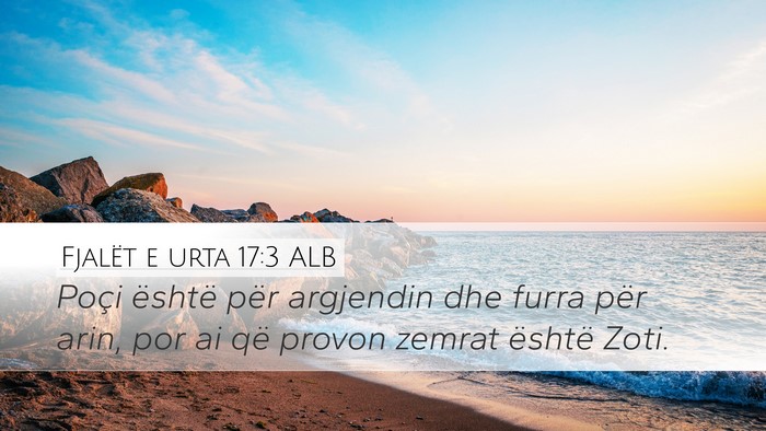 Fjalët e urta 17:3 ALB Bible Verse Image
