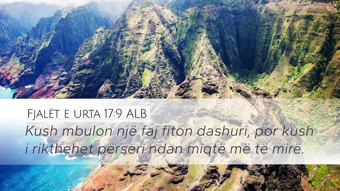 Fjalët e urta 17:9 ALB Bible Verse Image