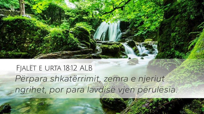 Fjalët e urta 18:12 ALB Bible Verse Image