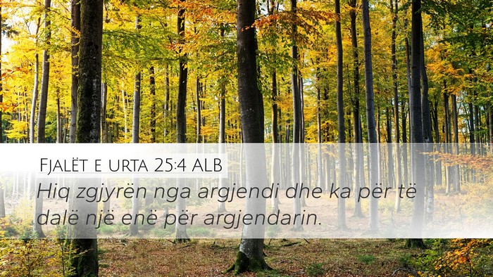 Fjalët e urta 25:4 ALB Bible Verse Image