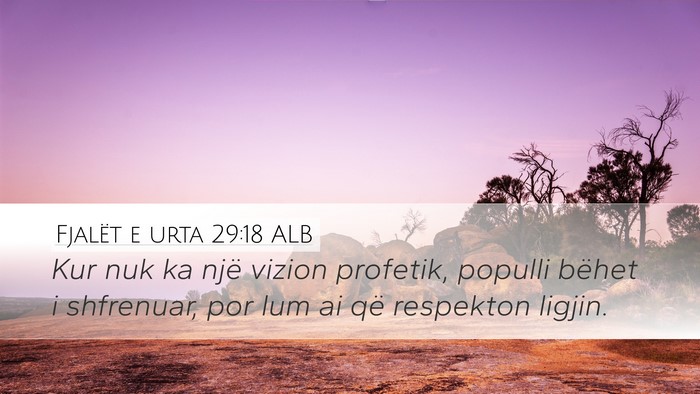 Fjalët e urta 29:18 ALB Bible Verse Image