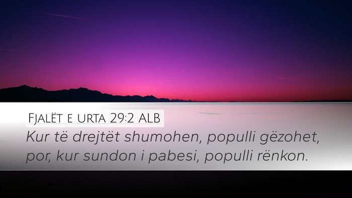 Fjalët e urta 29:2 ALB Bible Verse Image