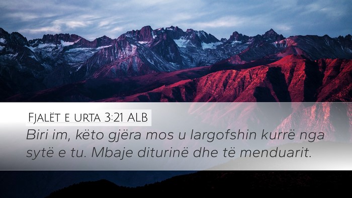 Fjalët e urta 3:21 ALB Bible Verse Image