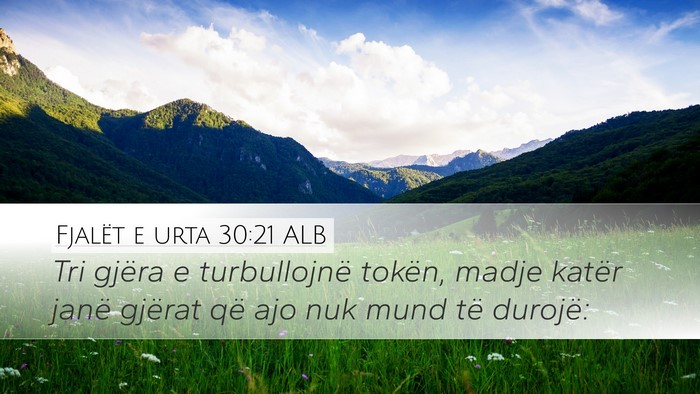 Fjalët e urta 30:21 ALB Bible Verse Image