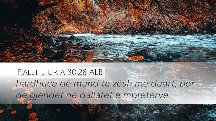 Fjalët e urta 30:28 ALB Desktop Wallpaper - hardhuca që mund ta zësh me duart, por që - Desktop Bible Verse Wallpaper